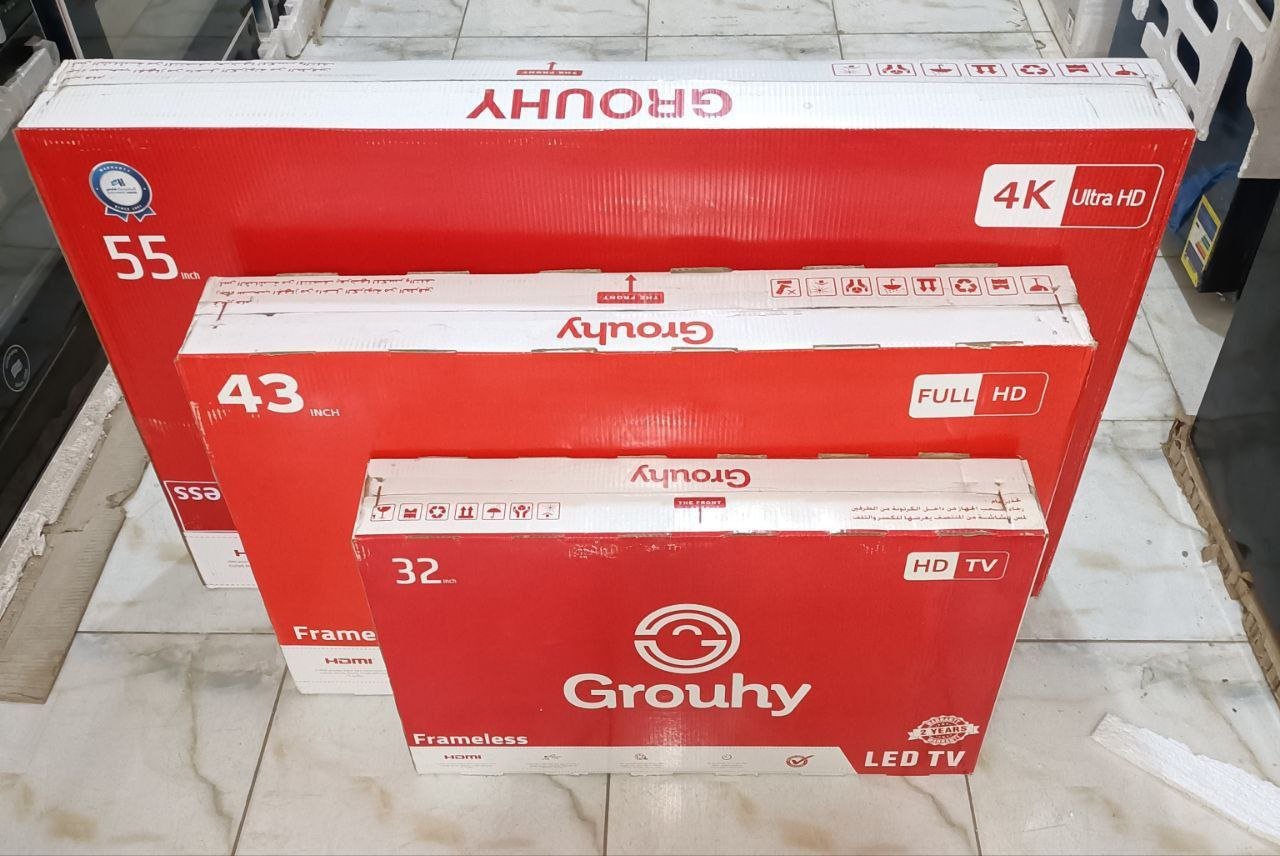 شاشات جروهي  فريم لس 4K فرز أول ضمان سنتين من الشركة