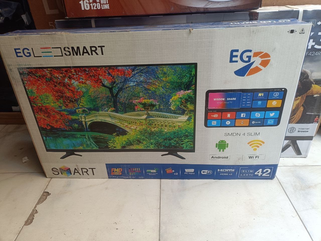 شاشة EG أندوريد  42 بوصة ليد  إسمارت واي فاي