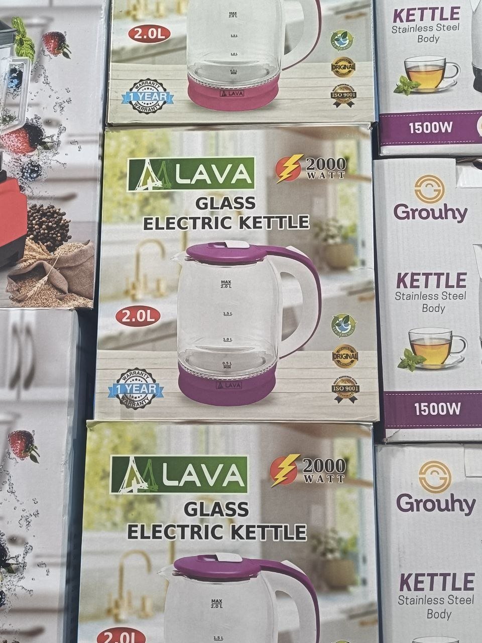 كاتل زجاجي لاڤا  2 لتر