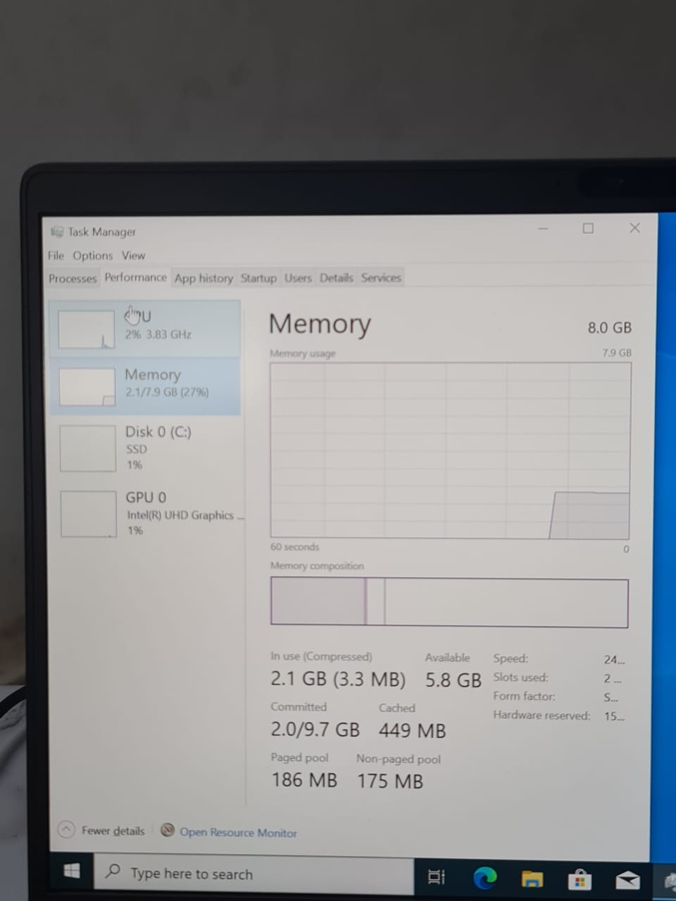 Dell Latitude 7400 Intel Core I5-8265U 8GB Ram 256GB SSD Intel UHD Graphics 620 14″ Inch FHD - 10