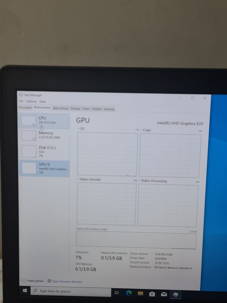 Dell Latitude E5590 Corei7 – 8650U – 8G Ram – 256G SSD – screen 15.6 - 8