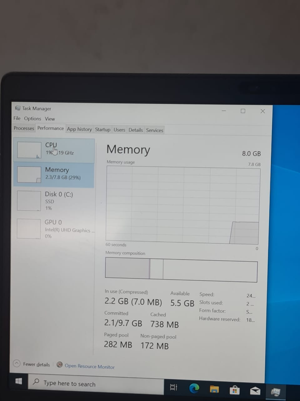 Dell Latitude 5400 Intel Core I5-8365U 8GB Ram 256GB SSD Intel UHD Graphics 620 14″ Inch FHD