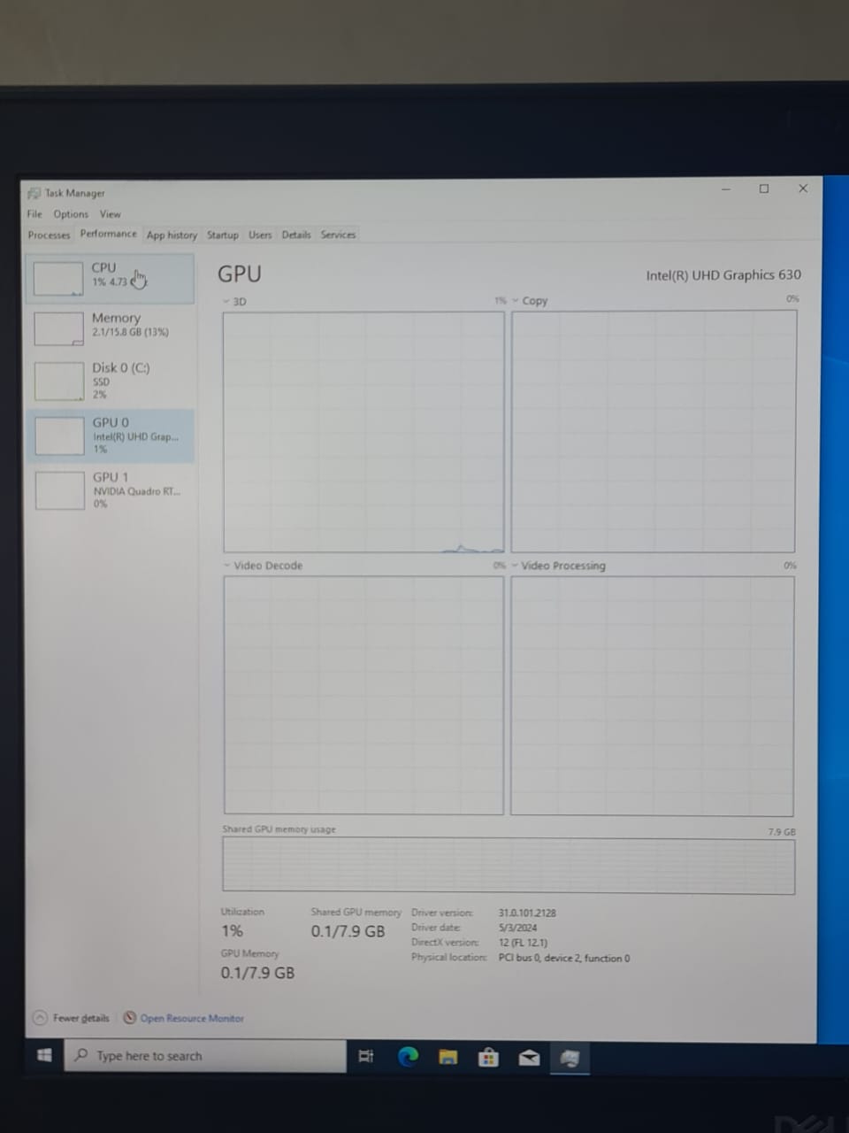 Dell Precision 7740 Intel Core I9-9880H Ram 16GB DDR4 512GB SSD NVIDIA Quadro RTX4000 8GB 17.3″ FHD - 5