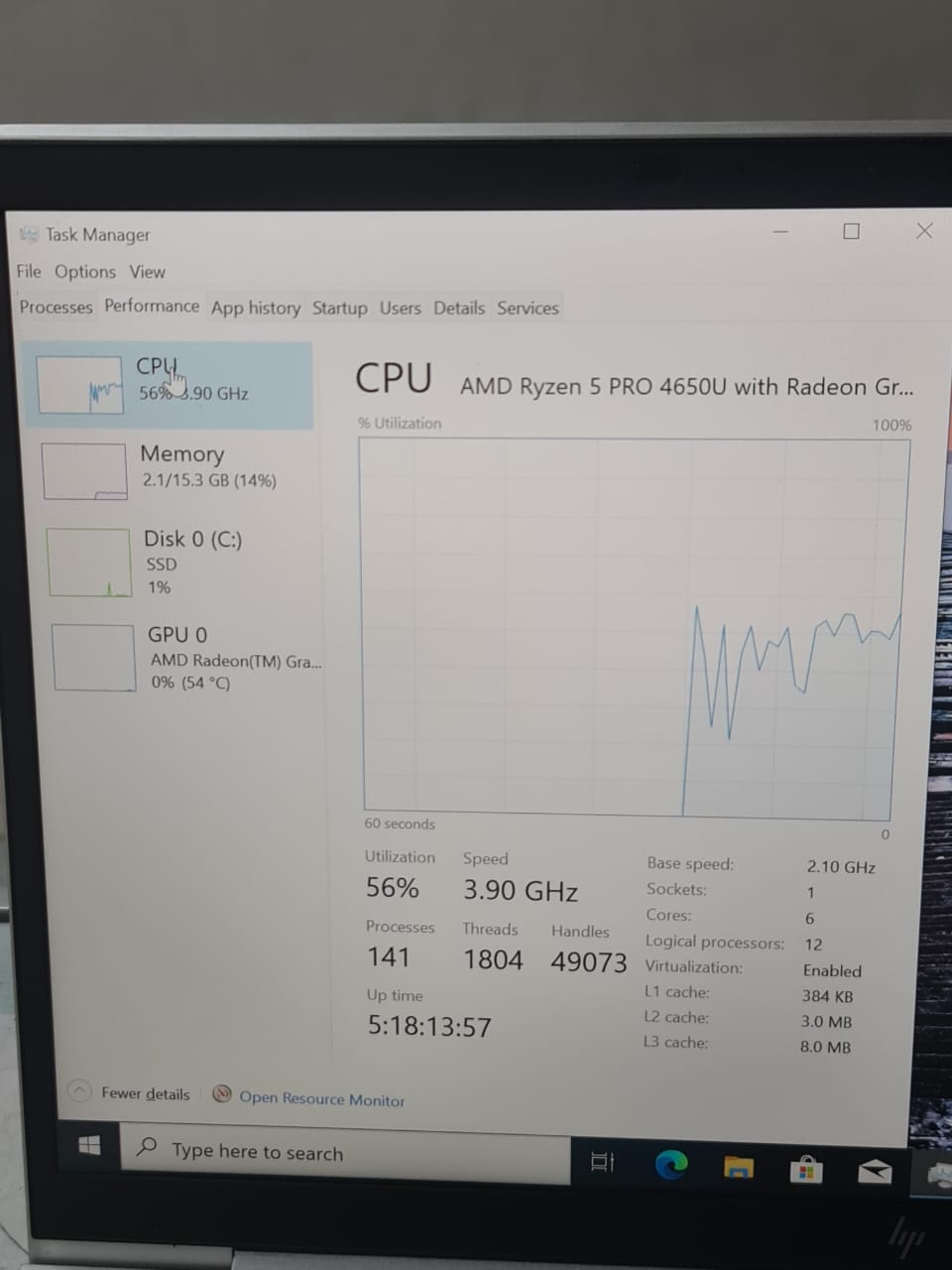 HP EliteBook 845 G7 14″ – AMD Ryzen 5 PRO 4650U Octa-core (8 Core) 1.70 GHz – 16 GB RAM – 256 GB SSD