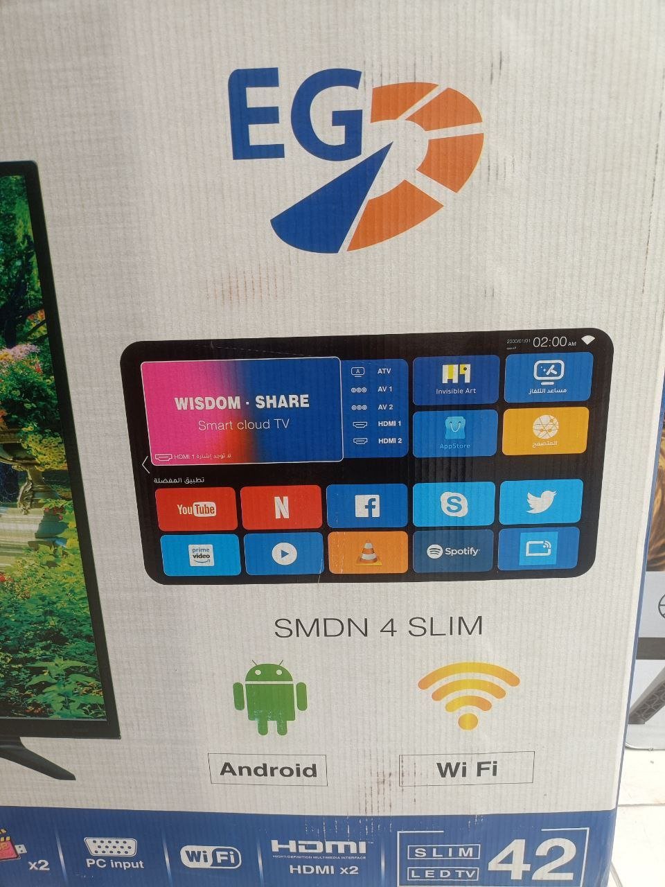 شاشة EG أندوريد  42 بوصة ليد  إسمارت واي فاي